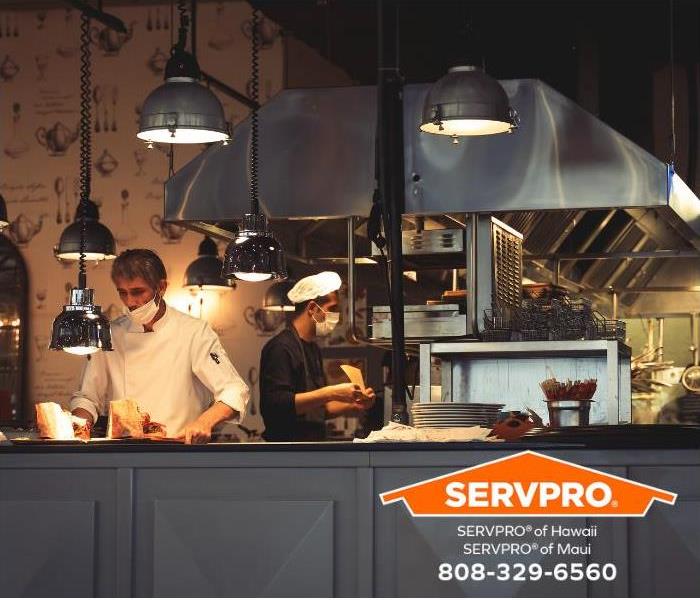 Deep cleaning services in commercial kitchen.